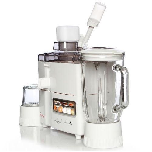 Ramtons 3in1 Juicer - RM/278 Electric Juice Extractor 500Watts Heavy Duty Multi-purpose Juicer Machine/ Extractor For Whole Fruit & Vegetables With 1 Year Warranty - Stainless Juicer/ Blender