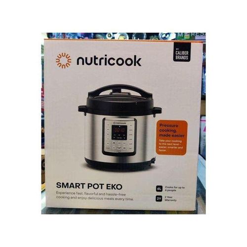 Nutricook Electric Pressure Cooker 6 Litres- 10 in 1 Multi-functional, Soup, Meat, Bean, Chicken, Egg, Slow Cook, Sauté, Rice, Biryani, Porridge, Cake 1000W STAINLESS STEEL INNER POT, 2 YEAR WARRANTY