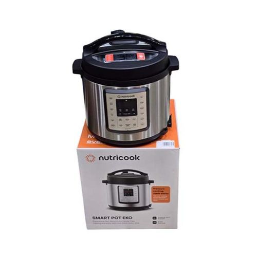 Nutricook Electric Pressure Cooker 6 Litres- 10 in 1 Multi-functional, Soup, Meat, Bean, Chicken, Egg, Slow Cook, Sauté, Rice, Biryani, Porridge, Cake 1000W STAINLESS STEEL INNER POT, 2 YEAR WARRANTY