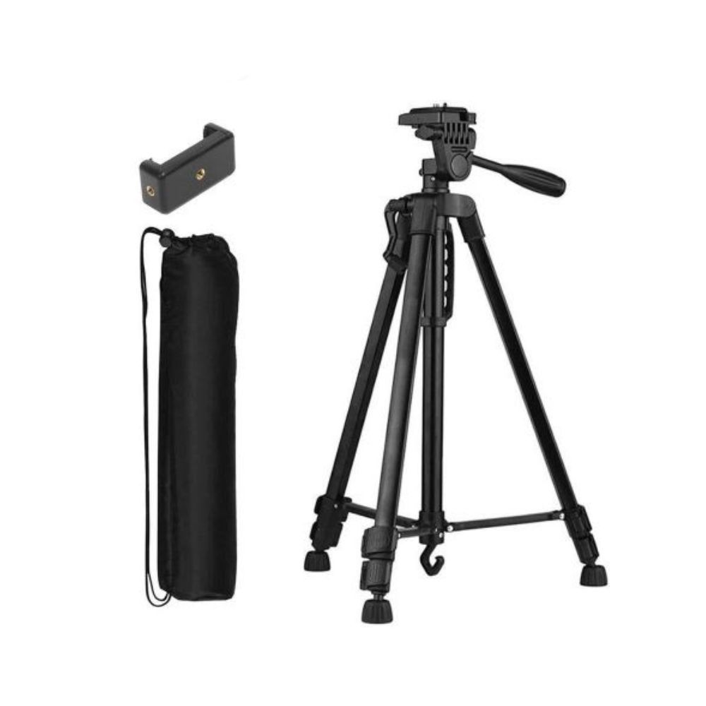 Tripod Stand For DSLR Camera, Phone,GoPro - WT 3366 Heavy Duty Stabilizer Tripod With Phone Holder