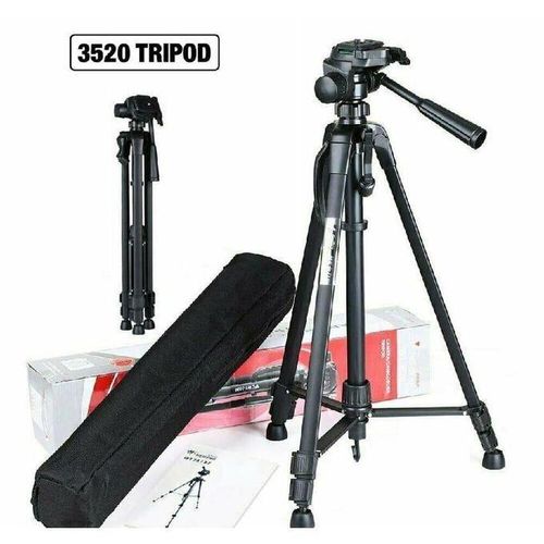 Tripod Stand For DSLR Camera, Phone,GoPro - WT 3520 Heavy Duty Stabilizer Tripod With Phone Holder