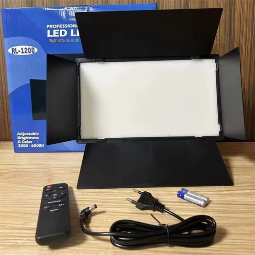 12 Inch LED Light Panel RL-1200 Professional CRI 95+ Photo & Video Lighting Kit Key Light – Adjustable Brightness & Color Temperature 3200K–6500K Studio Fill Light With Tripod Stand, Remote Control