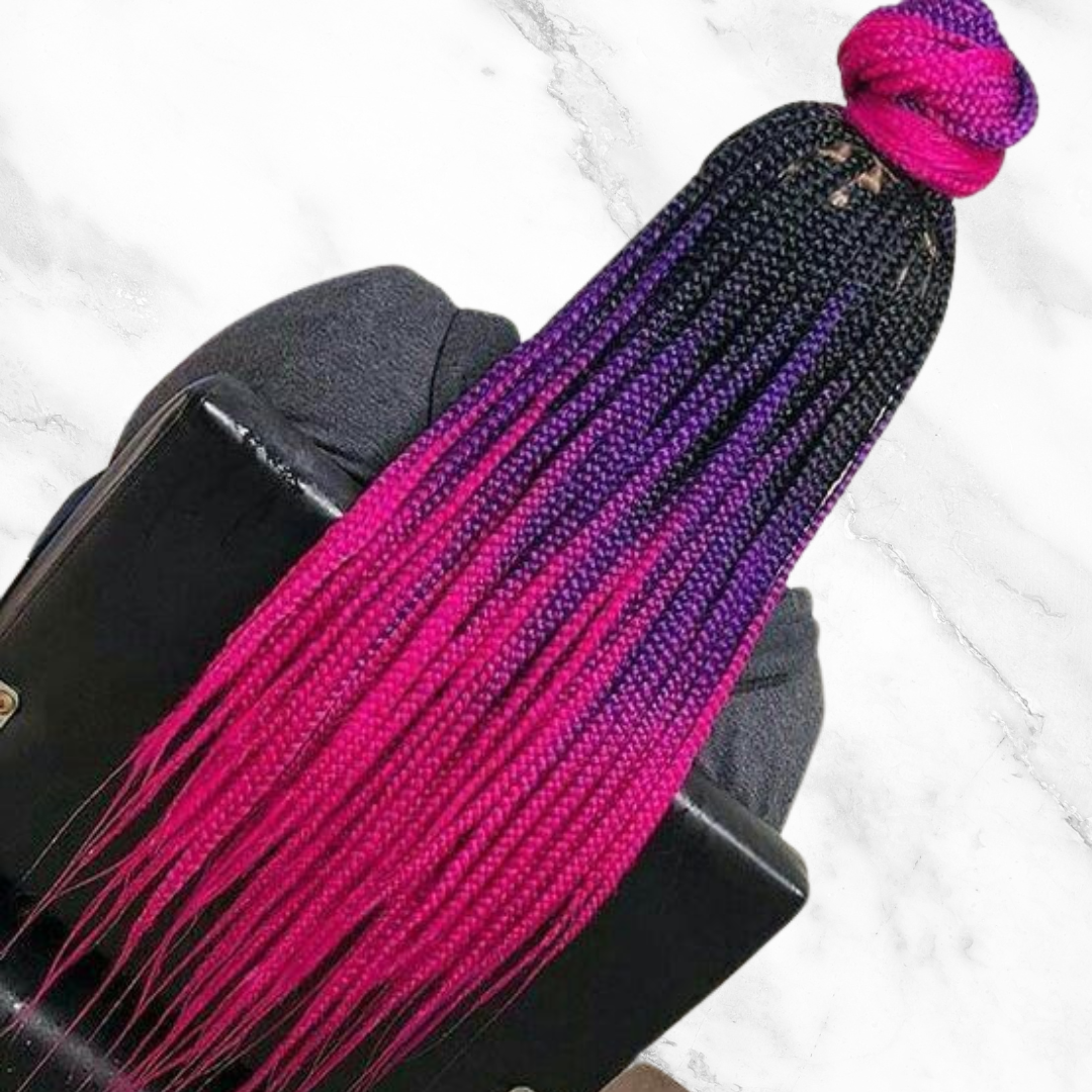 C11 Ombre Braid Magenta Jumbo Braid for Box Braids Knotless Braids Cornrows and Twists Three-toned Ombre Braid Colored Black Purple and Pink
