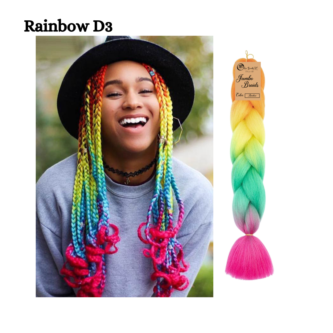 Colorful Ombre Braids for Kids for Box Braids Knotless Braids Cornrows and Twist Hairstyles