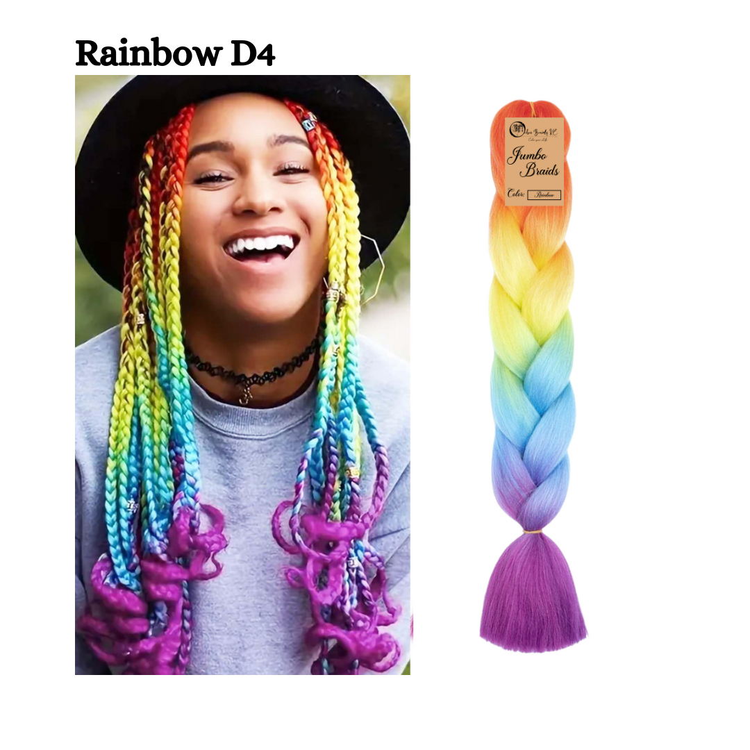 Colorful Ombre Braids for Kids for Box Braids Knotless Braids Cornrows and Twist Hairstyles