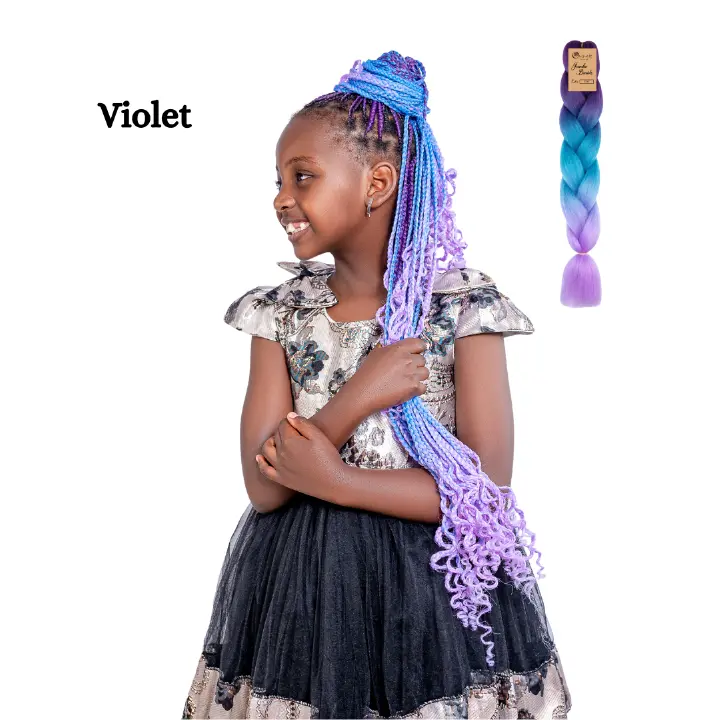 Colorful Ombre Braids for Kids for Box Braids Knotless Braids Cornrows and Twist Hairstyles