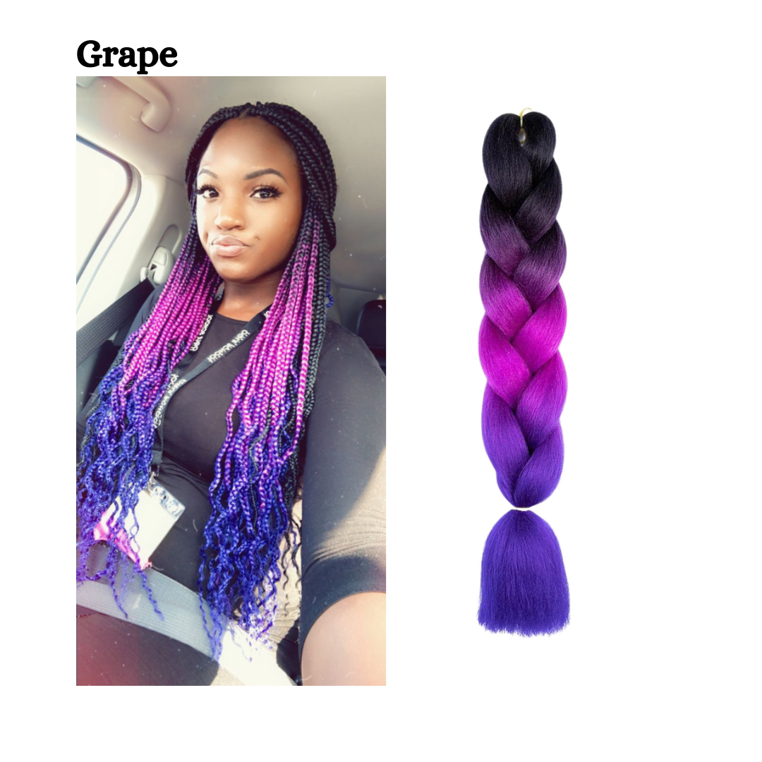 Colorful Ombre Braids for Kids for Box Braids Knotless Braids Cornrows and Twist Hairstyles