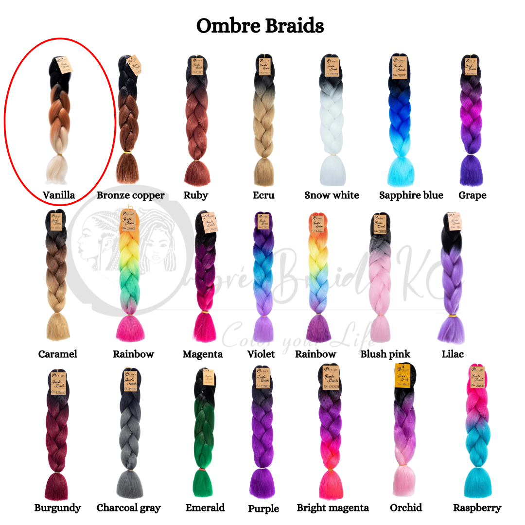 C15 Ombre Braid Ombre Braiding Hair Vanilla Ombre Braid for Box Braids Cornrows Knotless Braids and Twists Hairstyles Three-Toned Ombre Braid with Colors Black Golden Brown and Blonde