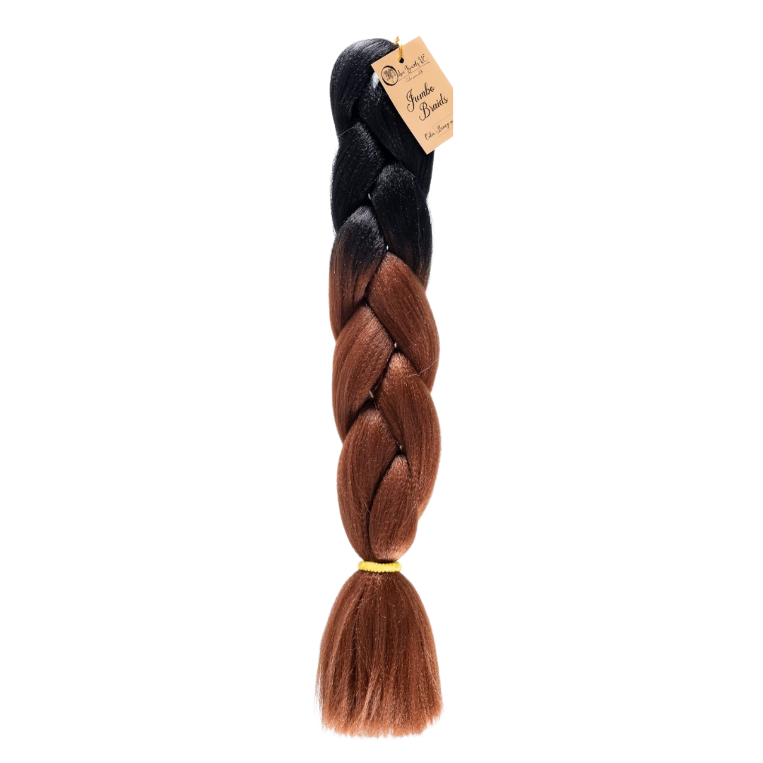B29 Ombre Braid Brown Ombre Braiding Hair Bronze copper Ombre Braid for Box Braids Cornrows Knotless Braids and Twists Hairstyles Two-Toned Ombre Braid with Colors Black and Brown