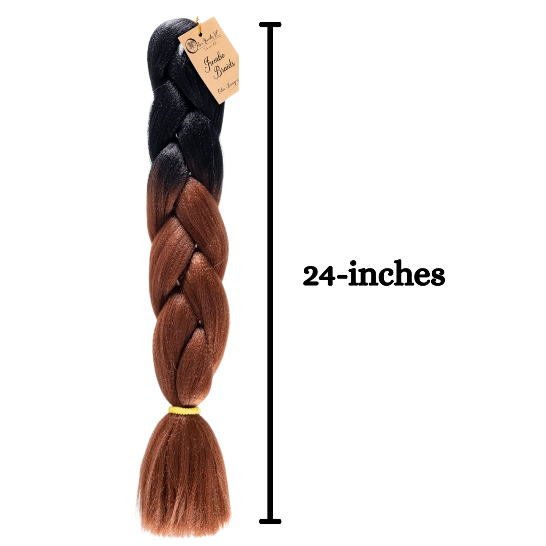 B29 Ombre Braid Brown Ombre Braiding Hair Bronze copper Ombre Braid for Box Braids Cornrows Knotless Braids and Twists Hairstyles Two-Toned Ombre Braid with Colors Black and Brown