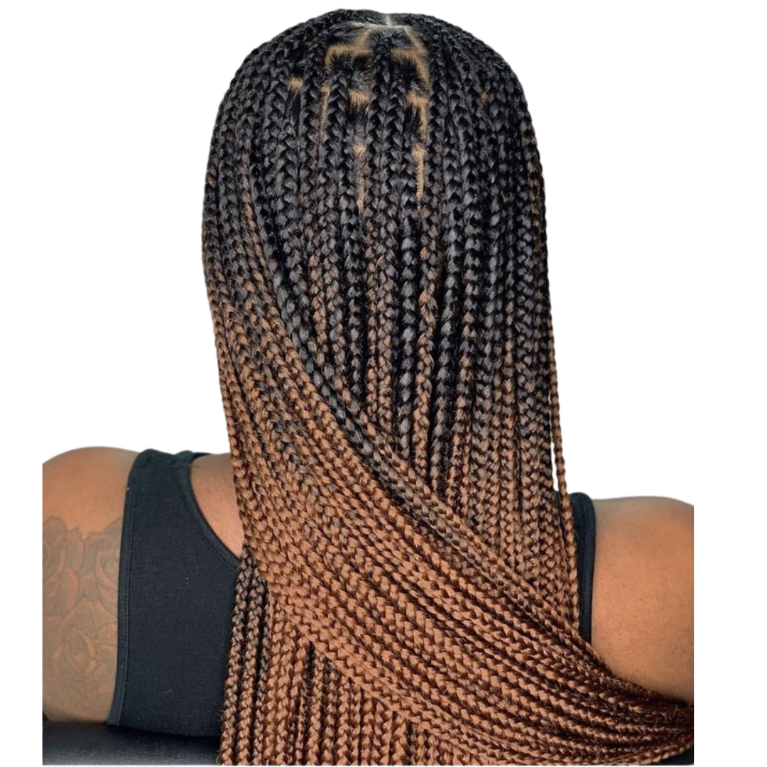 B29 Ombre Braid Brown Ombre Braiding Hair Bronze copper Ombre Braid for Box Braids Cornrows Knotless Braids and Twists Hairstyles Two-Toned Ombre Braid with Colors Black and Brown