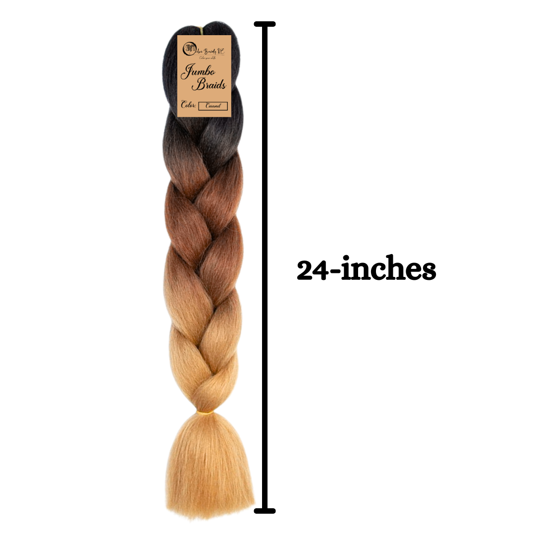 C14 Ombre Braid Ombre Braiding Hair Caramel Ombre Braid for Box Braids Cornrows Knotless Braids and Twists Hairstyles Three-Toned Ombre Braid with Colors Black Dark Brown and Golden Blonde