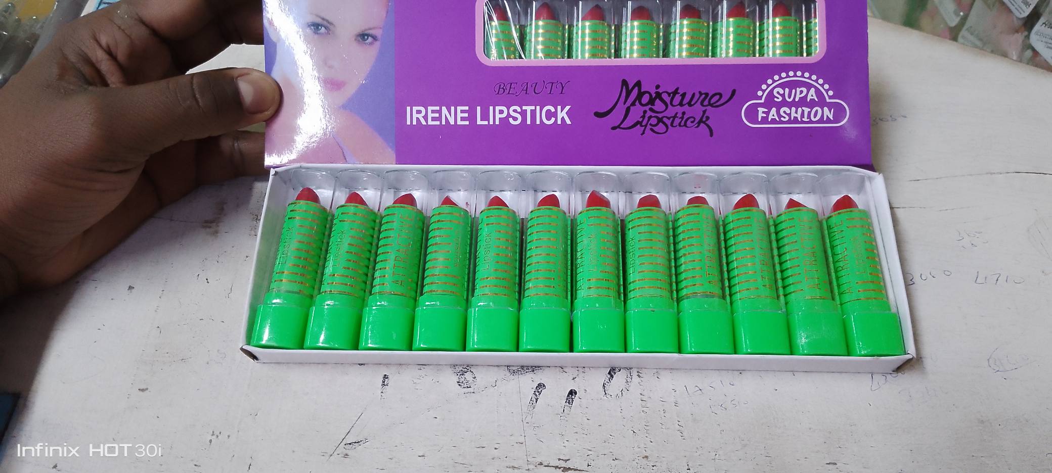 12pcs (1doz) Irene Moisture Lipstick (Color-Changing when applied) pink lip stick