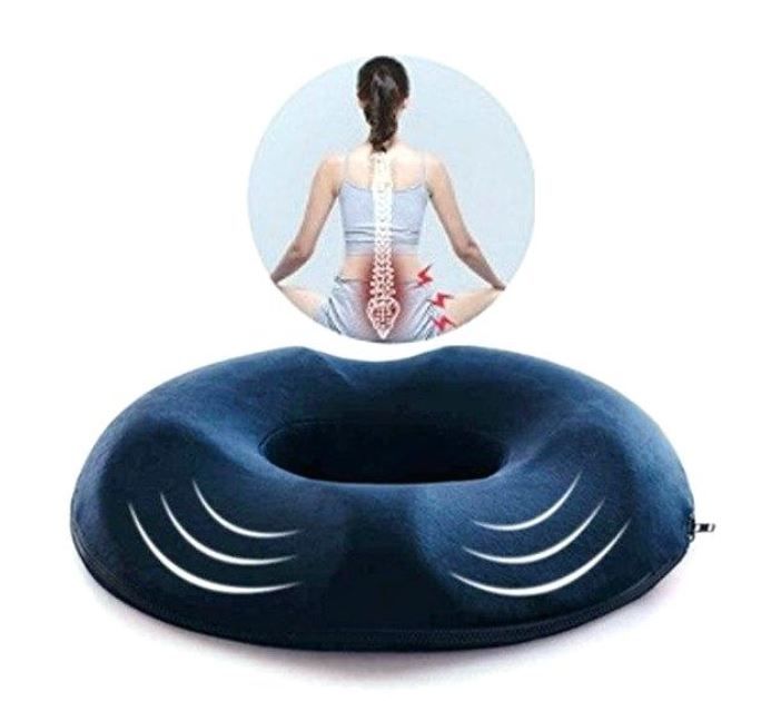 Chair Cushion Memory Foam Donut Pillow for Tailbone Pain Relief and Hemorrhoids, Postportum and After Surgery Sitting Relief,