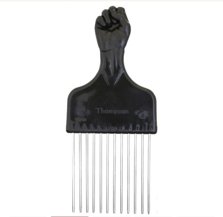 WT Metal Afro Comb Afro Pick Tool - Wide Toothed Comb