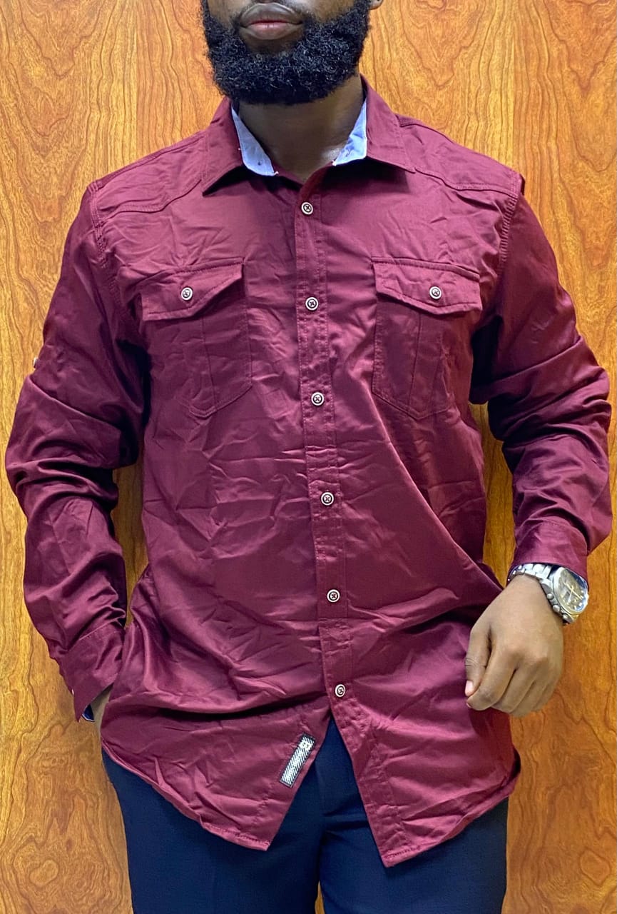 Fashion  Men's Official Shirt Professional Wear Classic and Casual Long-Sleeve Button-down Shirt, Available In Different Colors. Slim Fit Designed For Both Style And Comfort