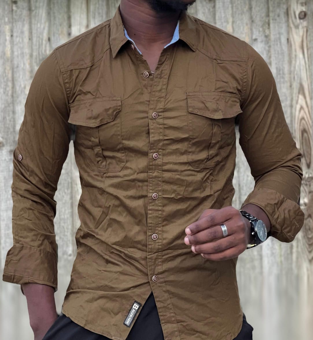 Fashion  Men's Official Shirt Professional Wear Classic and Casual Long-Sleeve Button-down Shirt, Available In Different Colors. Slim Fit Designed For Both Style And Comfort