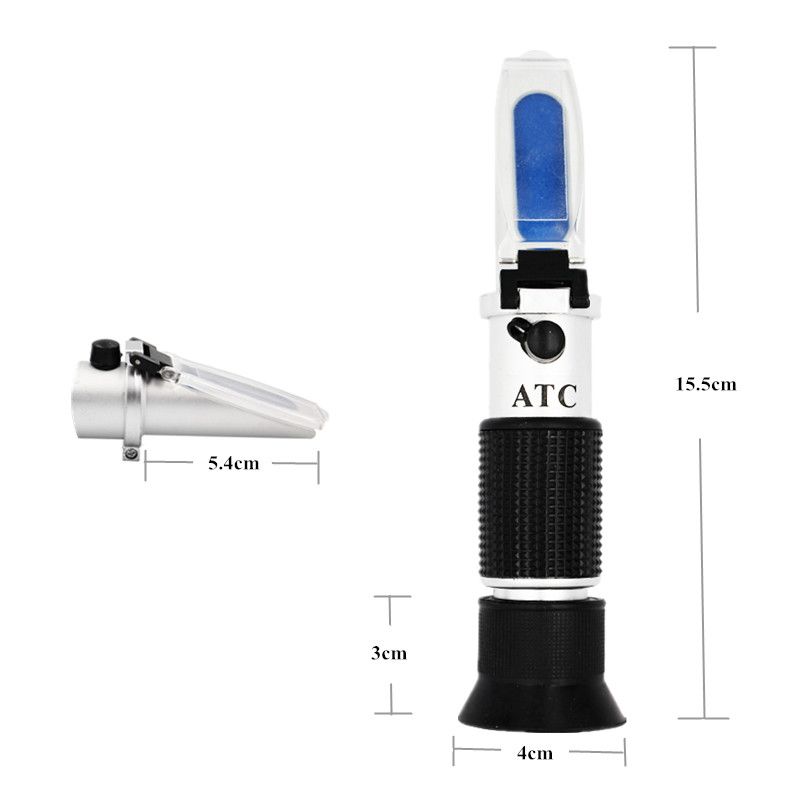 Handheld alcohol refractometer sugar Brix 0-40% alcohol 0-25% alcoholometer sugar meter refratometro with retail box 40 %off