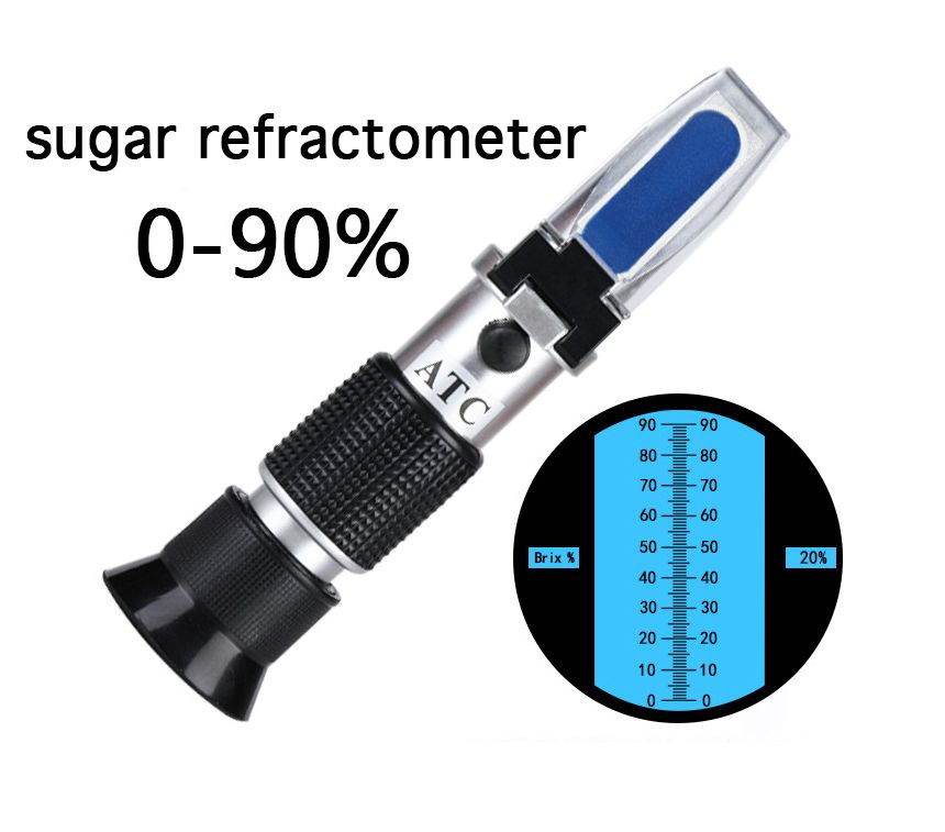 Handheld alcohol refractometer sugar Brix 0-40% alcohol 0-25% alcoholometer sugar meter refratometro with retail box 40 %off