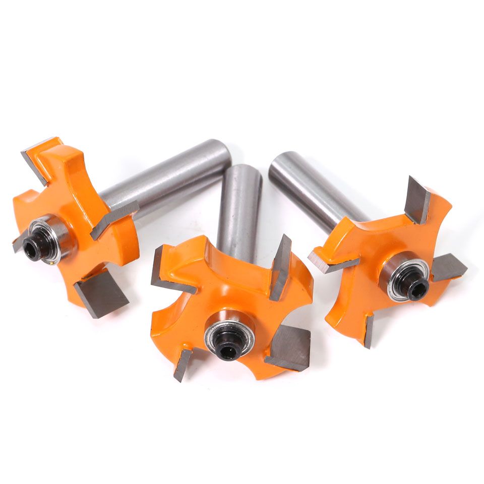 8mmShank T type bearings wood milling cutter Industrial Grade Rabbeting Bit woodworking tool router bits for wood