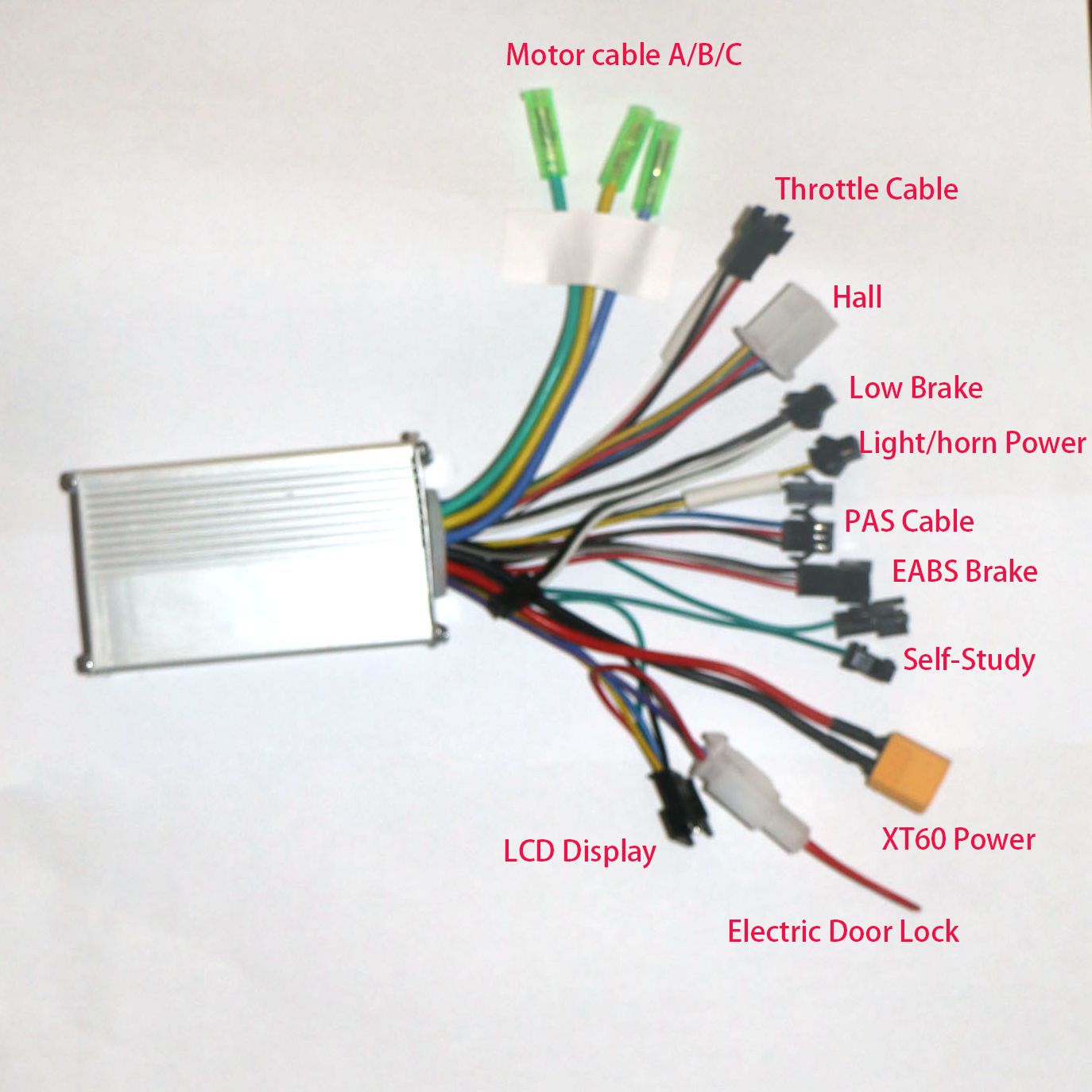 24V 48V XT60 350W Electric Bicycle Controller with LCD Display Panel E bike Electric E Bike Scooter Part s866