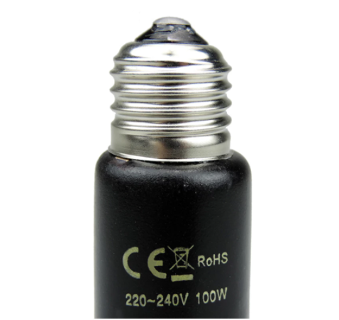 Pet Heating Light Bulb Infrared Black Ceramic Emitter Heat Lamp Bulb For Reptile Animals Heater Brooder ceramic heater
