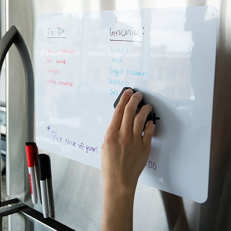 Magnetic Whiteboard Fridge Magnet Stickers Dry Erase Planner Writing Teaching Practice White Board A4 Size Drawing Wall Board