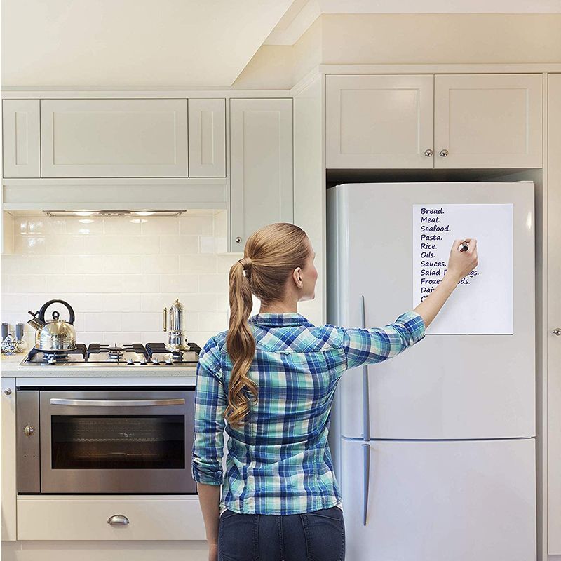 Magnetic Whiteboard Fridge Magnet Stickers Dry Erase Planner Writing Teaching Practice White Board A4 Size Drawing Wall Board