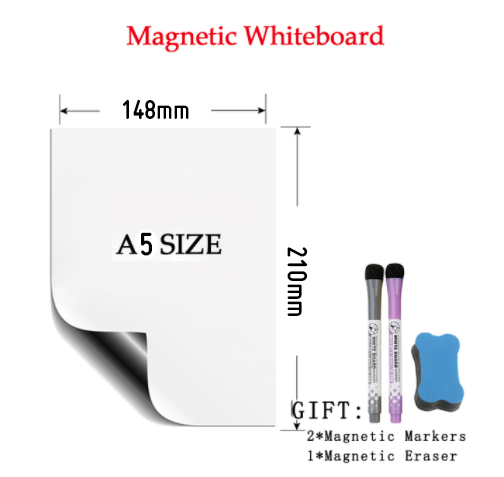 Magnetic Whiteboard Fridge Magnet Stickers Dry Erase Planner Writing Teaching Practice White Board A4 Size Drawing Wall Board