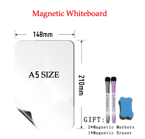 Magnetic Whiteboard Fridge Magnet Stickers Dry Erase Planner Writing Teaching Practice White Board A4 Size Drawing Wall Board