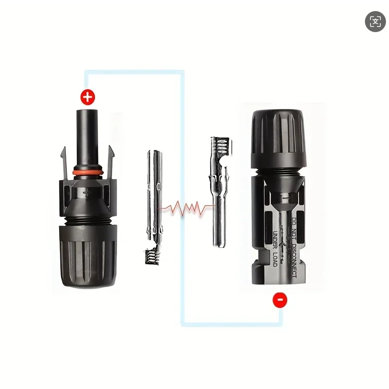 20PCS MC4 Photovoltaic Connectors,Solar Cable Connectors, IP67 Waterproof Adapters, PPO Material