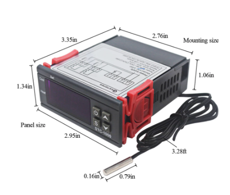 Digital Temperature Controller Thermostat Thermoregulator incubator Relay LED 10A Heating Cooling STC 1000 STC1000 12v 24v
