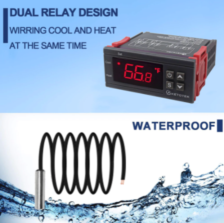 Digital Temperature Controller Thermostat Thermoregulator incubator Relay LED 10A Heating Cooling STC 1000 STC1000 12v 24v