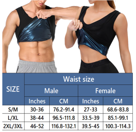 Men Neoprene Sweat Sauna Vest Body Shapers Vest Waist Trainer Slimming Tank Top Shapewear Corset Gym Women Fat Burner