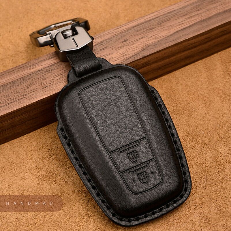 Genuine Leather Car Key Cover For Toyota Camry Prius Corolla C-HR CHR RAV4 Avalon Land Cruiser Prado 2018 2019 2020 Remote Fob