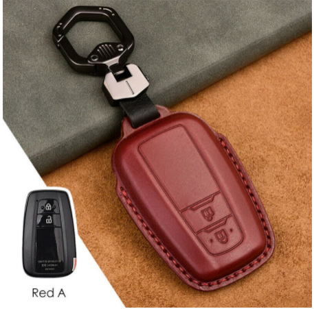 Genuine Leather Car Key Cover For Toyota Camry Prius Corolla C-HR CHR RAV4 Avalon Land Cruiser Prado 2018 2019 2020 Remote Fob