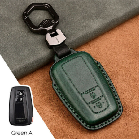 Genuine Leather Car Key Cover For Toyota Camry Prius Corolla C-HR CHR RAV4 Avalon Land Cruiser Prado 2018 2019 2020 Remote Fob