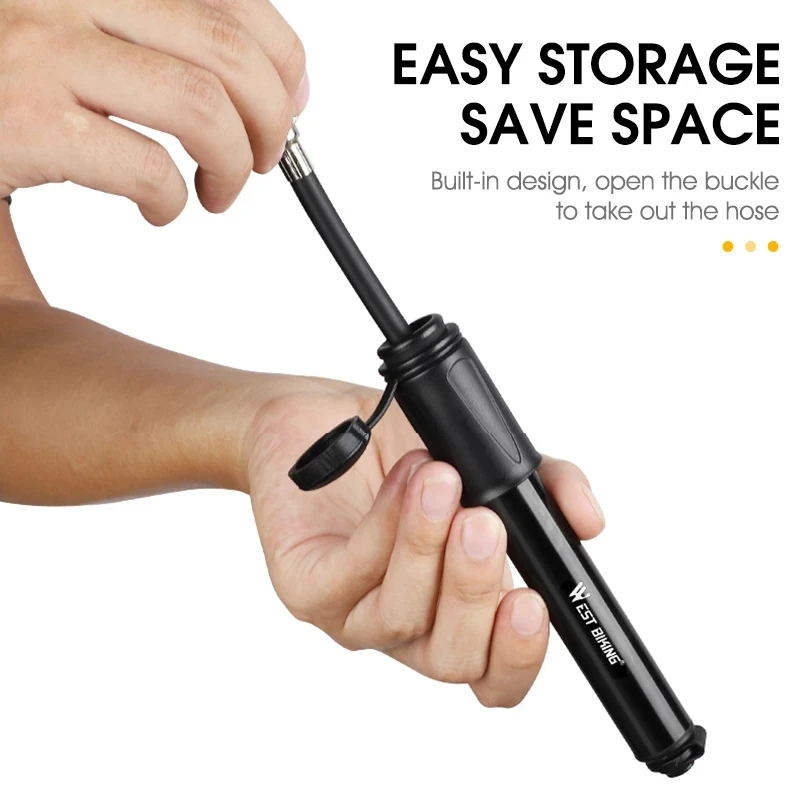 Portable 100Psi Mini Bike Pump Aluminum Alloy Bicycle Hand Air Pump Tire Inflator Schrader Presta Valve MTB Road Cycling Pump