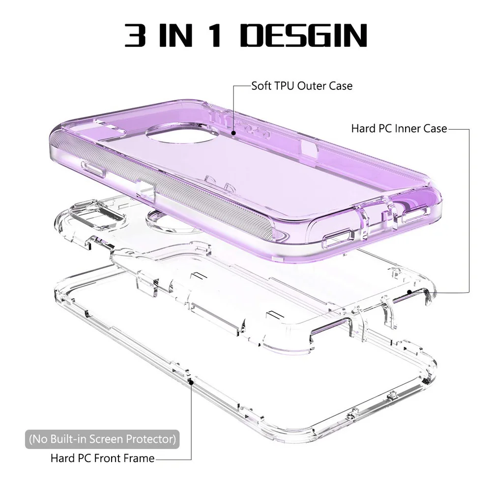 Military Level Heavy Duty Hard  3IN1 Transparent Shockproof  For iPhone 17 17pro  17air 17promax 14 13 11 15 16 Pro Max  Case
iphone12 12pro 12promax 11 11pro 11promax XS Xsmax XR