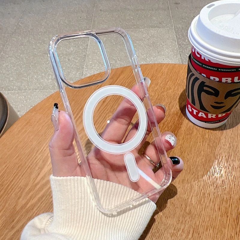 Luxury Wireless Charging Magsafe Case For iPhone 17 17pro 17promax 17air 15 14 13 12 11 16 Pro Max X XR XS Max Mini Magnetic Clear Cover