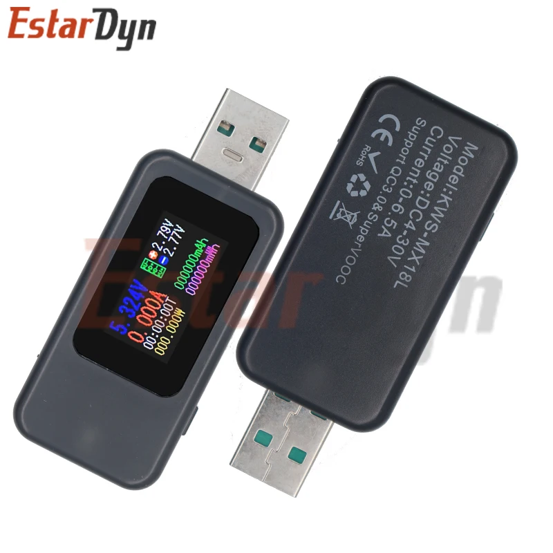 MX-18 USB 10 in 1 USB Tester DC Digital Voltmeter Amperimetro Current Voltage Meter Amp Volt Ammeter Detector Power Bank Charger Indicator