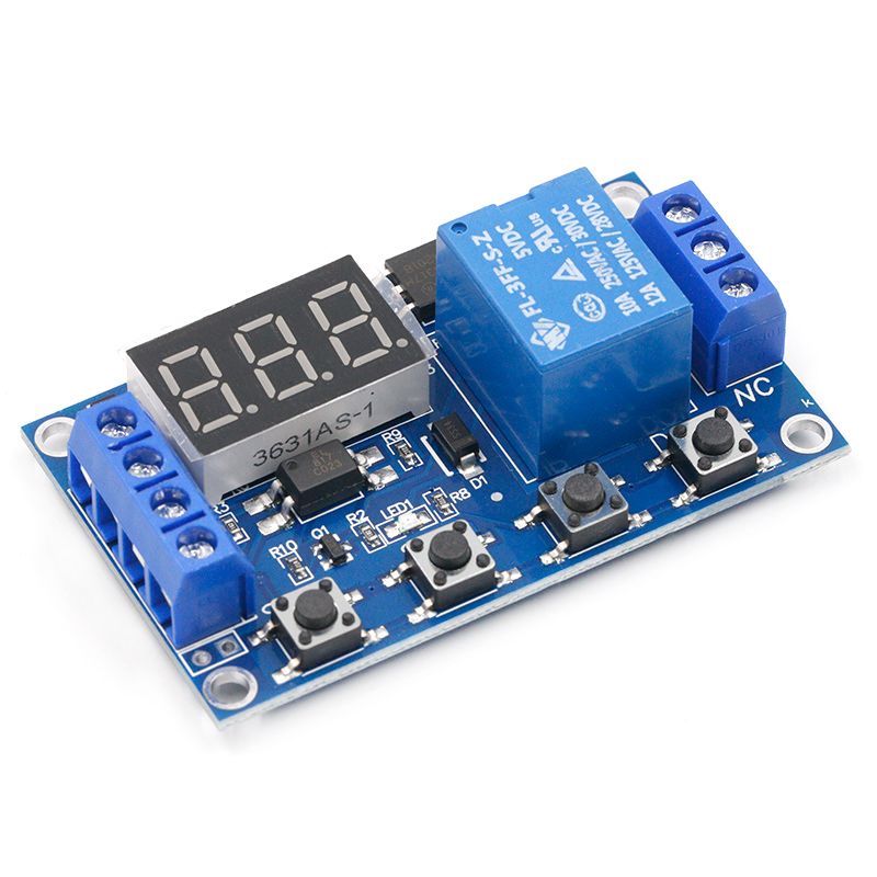 DC 6-30V Support Micro USB 5V LED Display Automation Cycle Delay Timer Control Off Switch Delay Time Relay 6V 9V 12V 24V