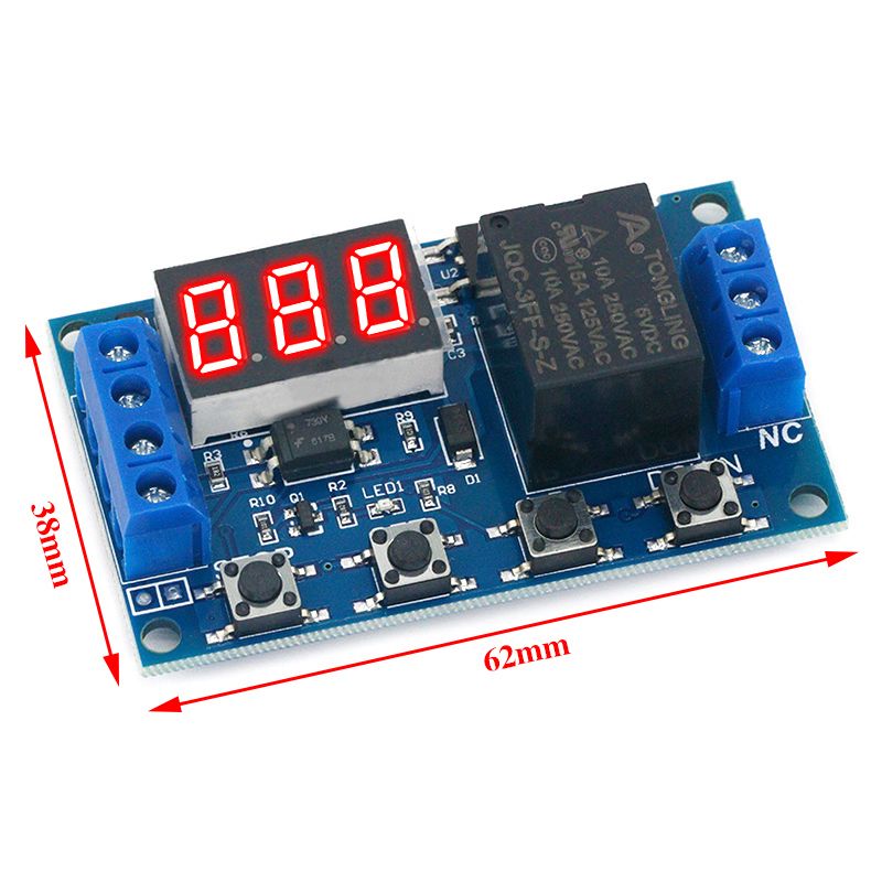 DC 6-30V Support Micro USB 5V LED Display Automation Cycle Delay Timer Control Off Switch Delay Time Relay 6V 9V 12V 24V