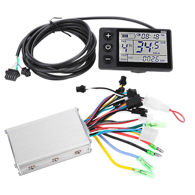 24V 36V 48V 250W 350W Waterproof LCD Display Panel Electric Bicycle Scooter Brushless Controller Kit Speed 3/5/9 Gears