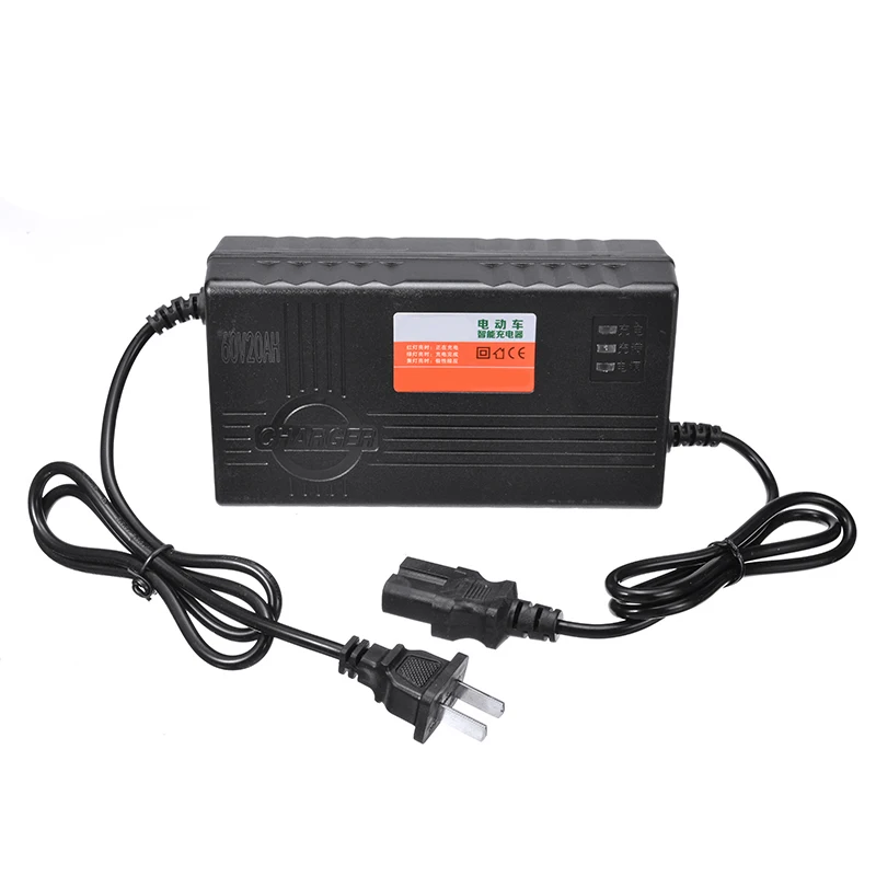 60V 20AH Motorcycle Battery Charger 6 LED Display For Scooter Wheel Lead Acid Battery Electric Bicycle Accessories Parts