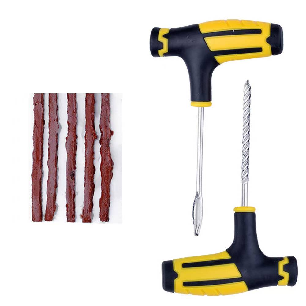 New Car Tire Repair Tool Kit Studding Tool Auto Bike Puncture Plug Garage Needle Nose Pliers Vacuum Film Nail EVA Storage Case