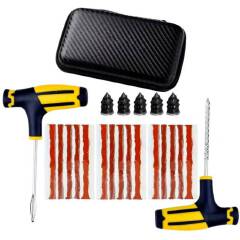 New Car Tire Repair Tool Kit Studding Tool Auto Bike Puncture Plug Garage Needle Nose Pliers Vacuum Film Nail EVA Storage Case