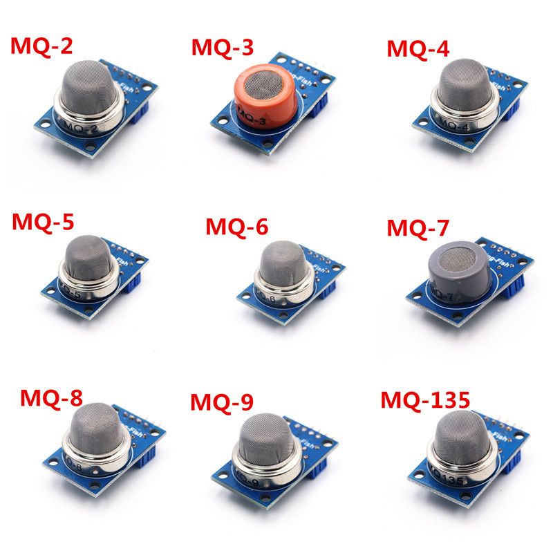 MQ-2 MQ-3 MQ-4 MQ-5 MQ-6 MQ-7 MQ-8 MQ-9 MQ-135 Detection Smoke methane liquefied Gas Sensor Module for Arduino Starter DIY Kit