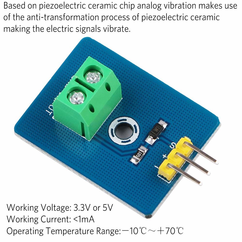 DIY KIT 3.3V/5V Ceramic Piezo Vibration Sensor Module Analog Controller Electronic Sensor For Arduino UNO R3