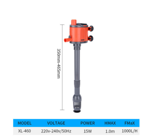 3-in-1 Multi-function Aquarium Filter Water Pump Aquarium Fish Tank Circulating Water Spray Submersible Purifier Filter Turtle T